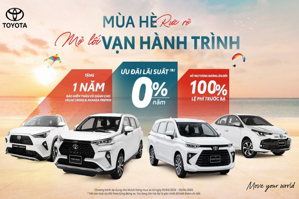 Toyota Sông Lam: Báo giá tháng 4/2026 tại Nghệ An