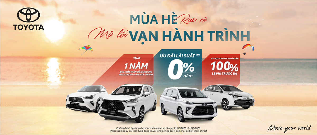 Bảng giá xe Toyota Nghệ An tháng 5/2026